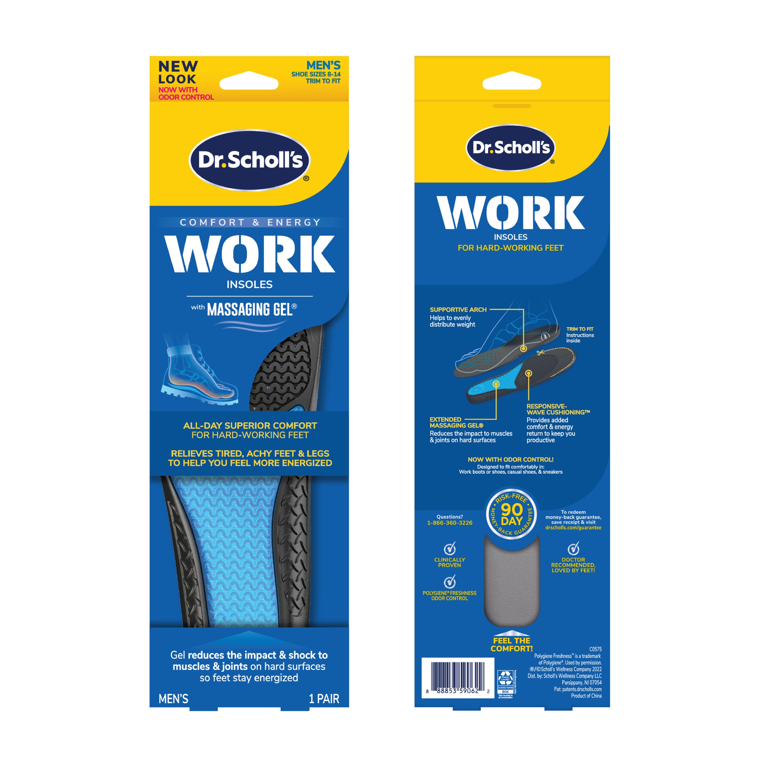 Dr. Scholl s Comfort and Energy Work Massaging Gel Insoles