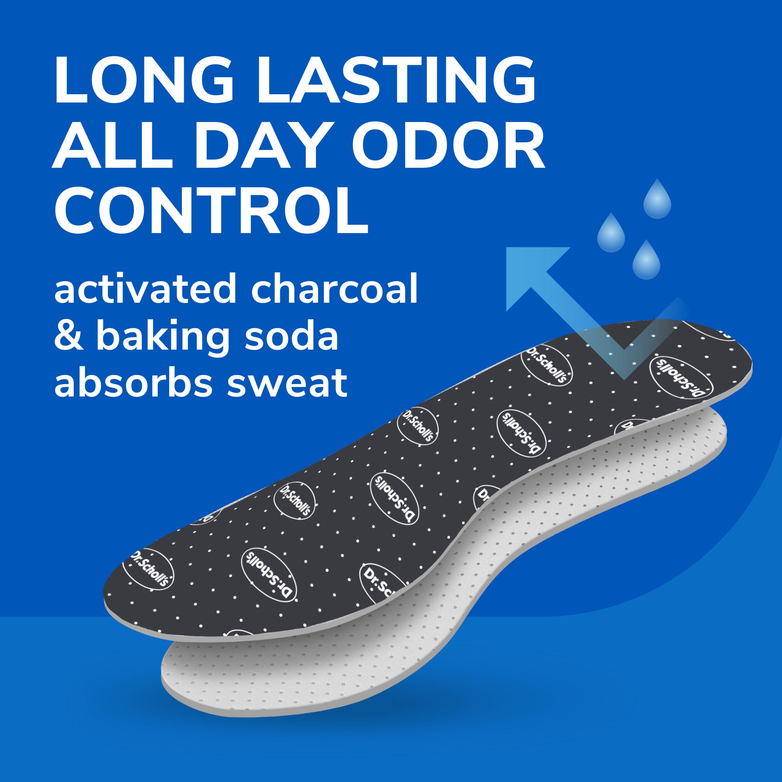 Stay Odor Free Dry Comfort Insoles with Odor X 3 Pack