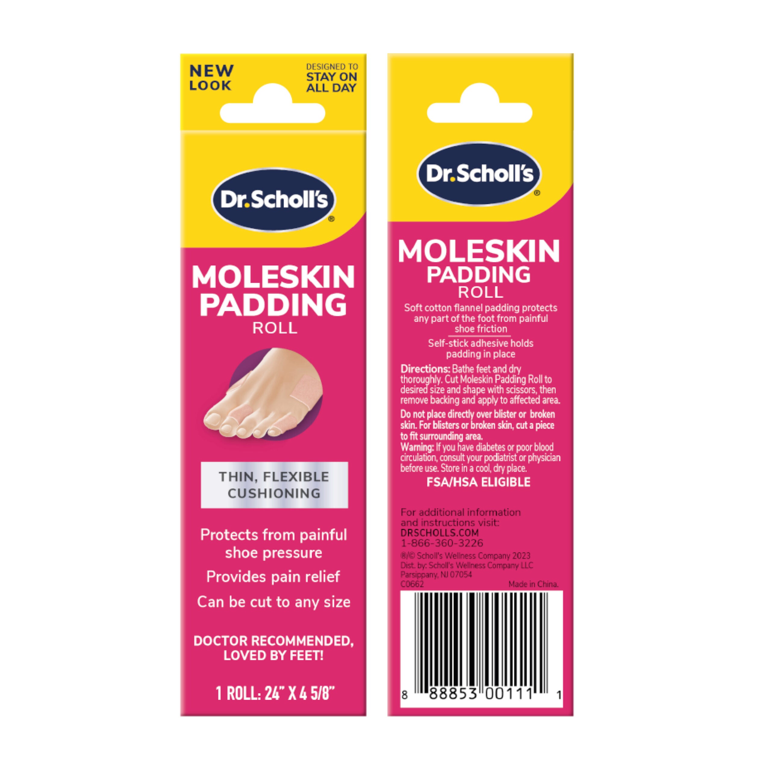 Dr scholl's moleskin deals plus padding roll canada