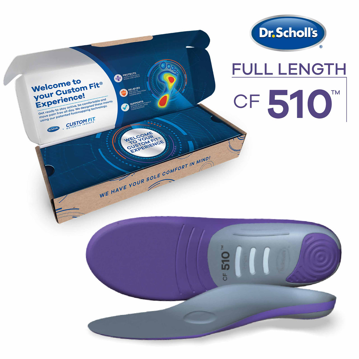 Dr. Scholl's Custom Fit Orthotic Inserts, CF 110 : : Health &  Personal Care